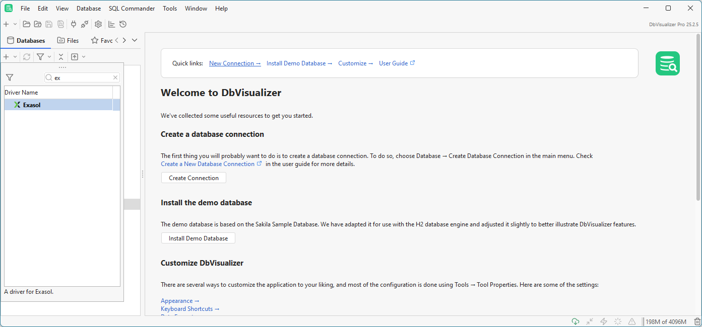 select connection driver